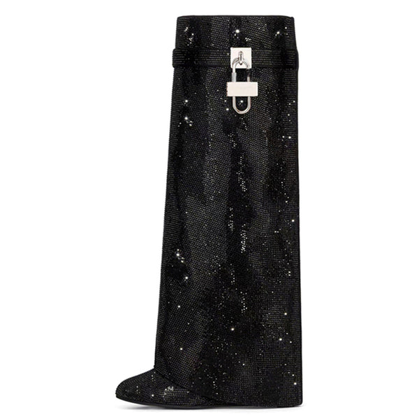 Bottes Lock, Noir à Strass